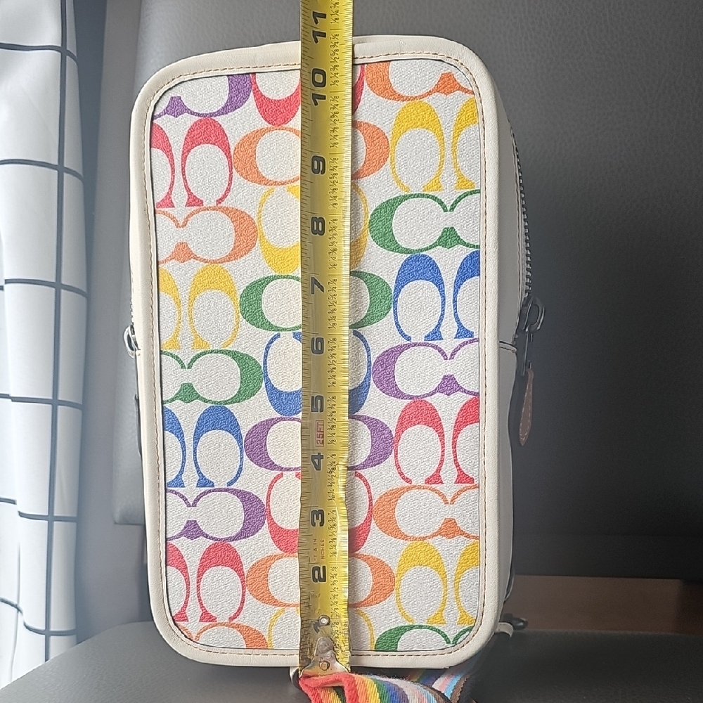 Coach Logo Leather Crossbody Bag - Picture 8 of 11